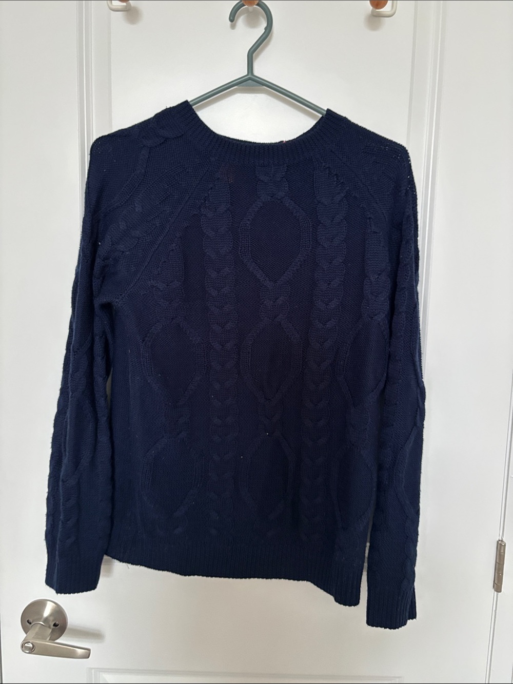 Women’s Navy Cable Knit Sweater